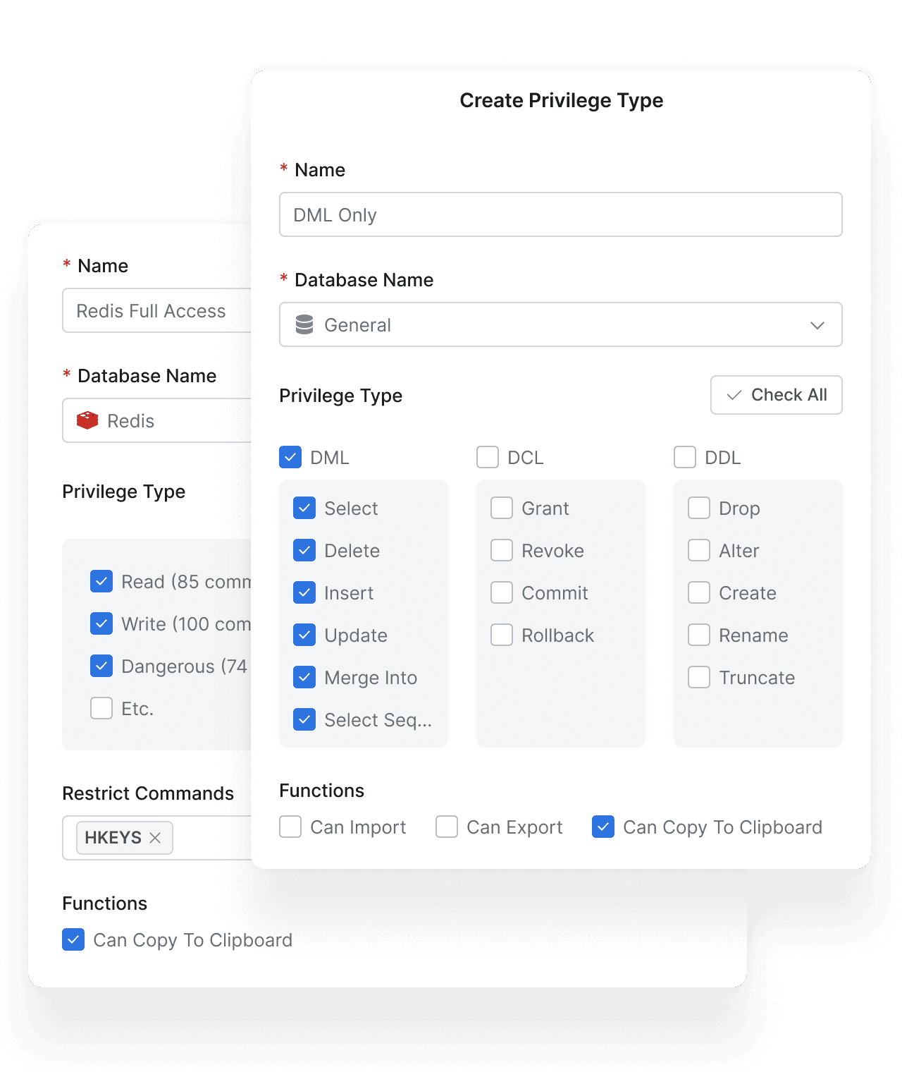 Control of Execution Statements Integrated with Database