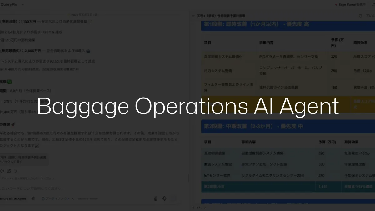 AIPユースケース：手荷物運用AIエージェント