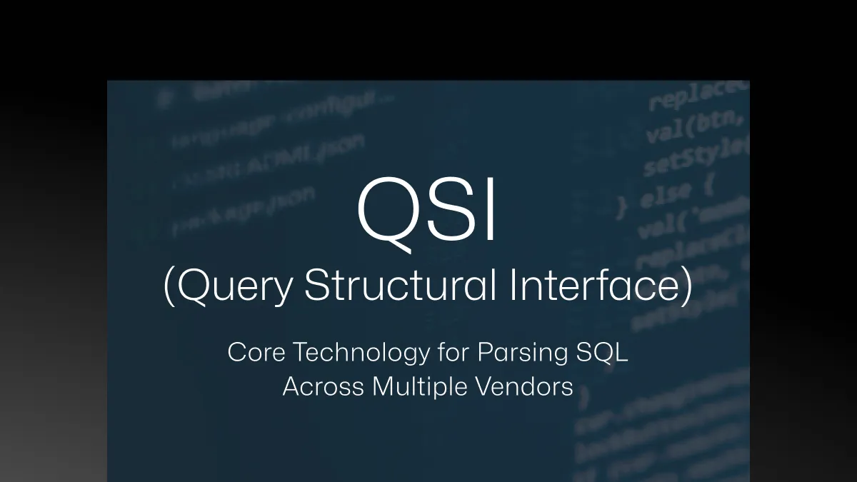 다양한 벤더의 SQL 파싱하는 핵심 기술, QSI(Query Structural Interface)